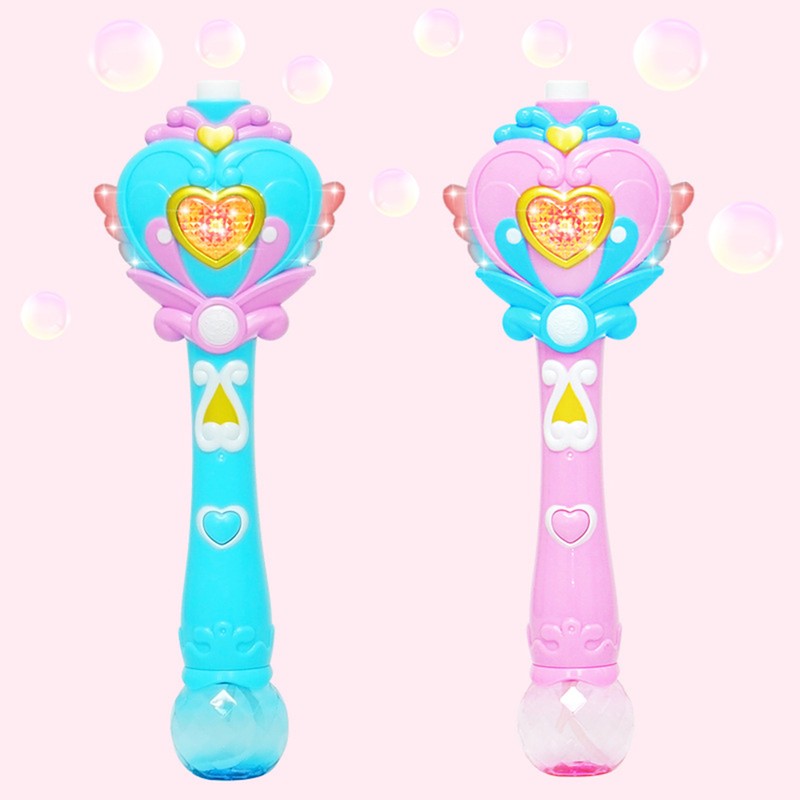 Fairy Bubble Wand Blower Musical Light Up Bubbles Toy for