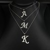 4 Pack Stainless Steel Initial A Necklace for Women Letter