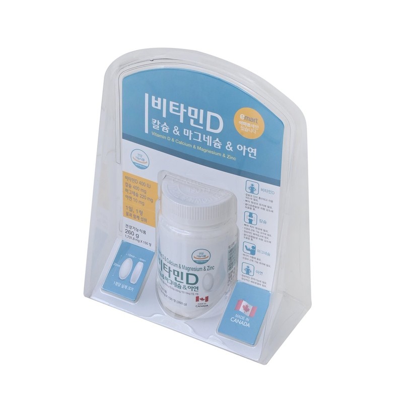 비타민D&칼슘&마그네슘&아연 150정 Vitamin D, Calcium, Magnesium, and Zinc 150 Tablets