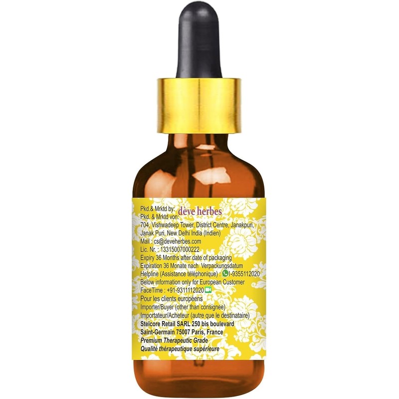 Deve Herbes Pure Amla Oil (Emblica officinalis) with Glass Dropper
