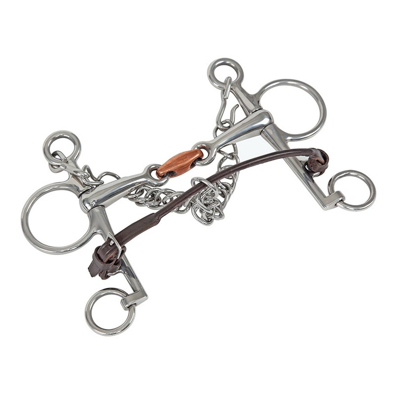 Shires Blenheim Rolled Leather Lip Strap Havana