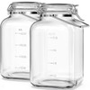 Folinstall 2 Pack 1.5 Gallon Glass Jar with Airtight Lid,