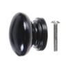 12pcs Black Wood Knobs, Mushroom Shape Cabinet Knobs Vintage Drawer