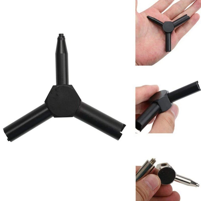 Gas Valve Key Steel Triple Universal Triangle Wrench Force Magazine