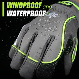 HLDD HANDLANDY Waterproof & Windproof Winter Gloves for Men Women, Touchscreen Thermal Gloves for Cold Weather, Ski Snowboard Work Glove