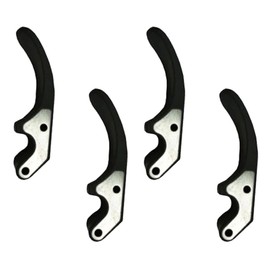 Mytee Products 4 Pack Quick Release 3" Flexible Rubber Upright Tarp Stop - Rubber Stopper Pre-drilled Holes for Pin Attachment - Black and Silver