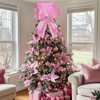 Christmas Tree Topper Hat with Bow, Candy Cane Velvet Top
