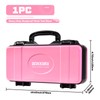 Geinxurn 11”Pink Tools Box, Portable Steel Heavy-duty Tool Case with