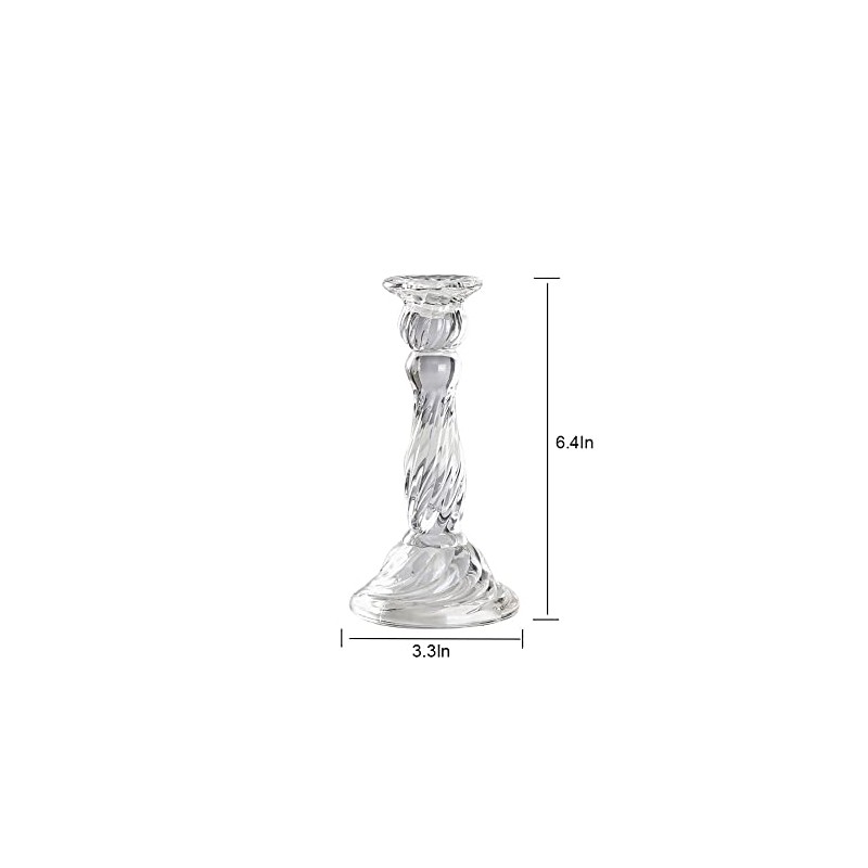 Vintage Glass Candlesticks Candles Holders Candelabras Wedding Celebration Centerpiece Taper