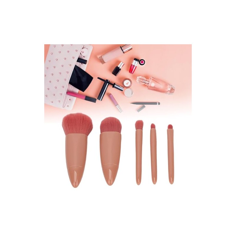 TOPINCN Juego de Brochas de Maquillaje de Viaje de 5