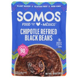 SOMOS Chipotle Refried Black Beans, 10 OZ