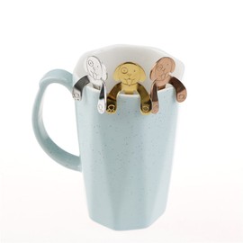 Haishell 3 Pcs Coffee Spoon Stainless Steel Dog Dessert Spoon Drink Spoons Mixing Spoon Milkshake Spoon Tableware Kitchen Supplies (Silver,Gold,Rose Gold)