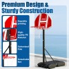 Portable Basketball Hoop 5.5-6.1Ft Height Adjustable LED Poolside Gift for