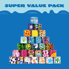 JOYIN 60 Pcs Slap Bracelets for Kids Bulk Wristbands with Animals, Friendship, Heart Print 36 Designs, for kids Easter Party Favors, Valentine Classroom Prizes Exchanging Gifts…