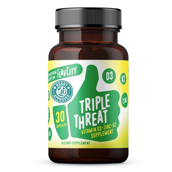 FlavCity Vitamin D3, K2 & Zinc - Triple Threat Supplement