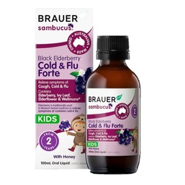 Brauer Sambucus Kids Black Elderberry Cold & Flu Forte 100ml