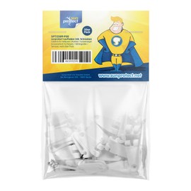 sunprotect 12589 Running Hook, Accessories for Rope Tension Awning/Sun Shade for Pergola, Conservatory, Patio, White (5 x 10 Pack)