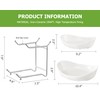 HBlife Fruit Bowl for Kitchen Counter - 2 Tier Ceramic