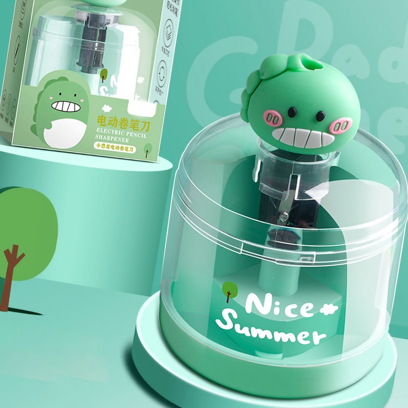 Electric Pencil Sharpener Full Automatic Cute Animal Style Nonslip Pads