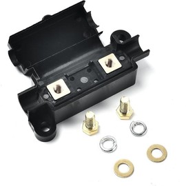 Aputoxz 12V Inline Fuse Holder Kit with Heat Shrink Terminals, 2pcs 30A MIDI Blade Fuses, Waterproof ANL Style Bolt-On Car Amplifier Fuse Block for Audio RV Marine Truck Systems