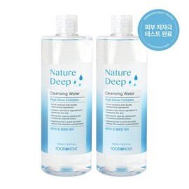 (2ea) Foodaholic Nature Deep Cleansing Water 500ml / Mild cleanser that is gentle and easy to remove / (2개)푸드어홀릭 네이처 딥클렌징 워터 500ml 저자극 잘지워지는 순한클렌져
