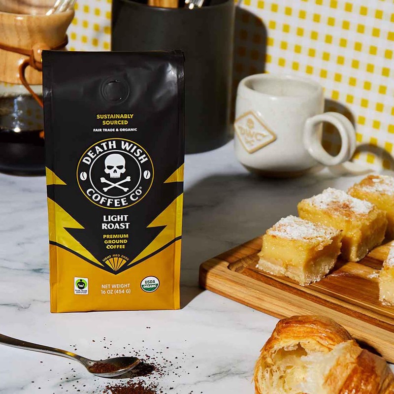 Death Wish Coffee, Organic and Fair Trade, Light Roast Ground