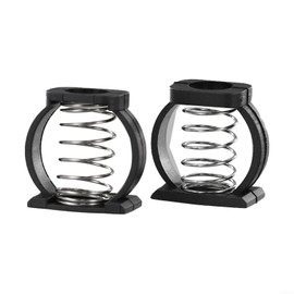 2Pcs Folding Bike Enhanced Hinge Clamp for Brompton Spring C Buckle Accessory Easy Free Split Design (black)