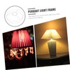 Angoily Round White Iron Lampshade Frame for Shade, Lamp, Chandelier,