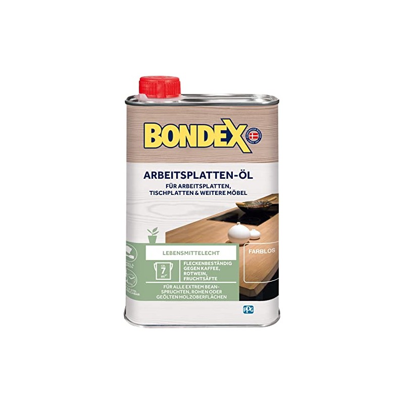 Bondex Arbeitsplatten Öl 0,50l | Lebensmittelecht | Holzöl für Arbeitsplatte