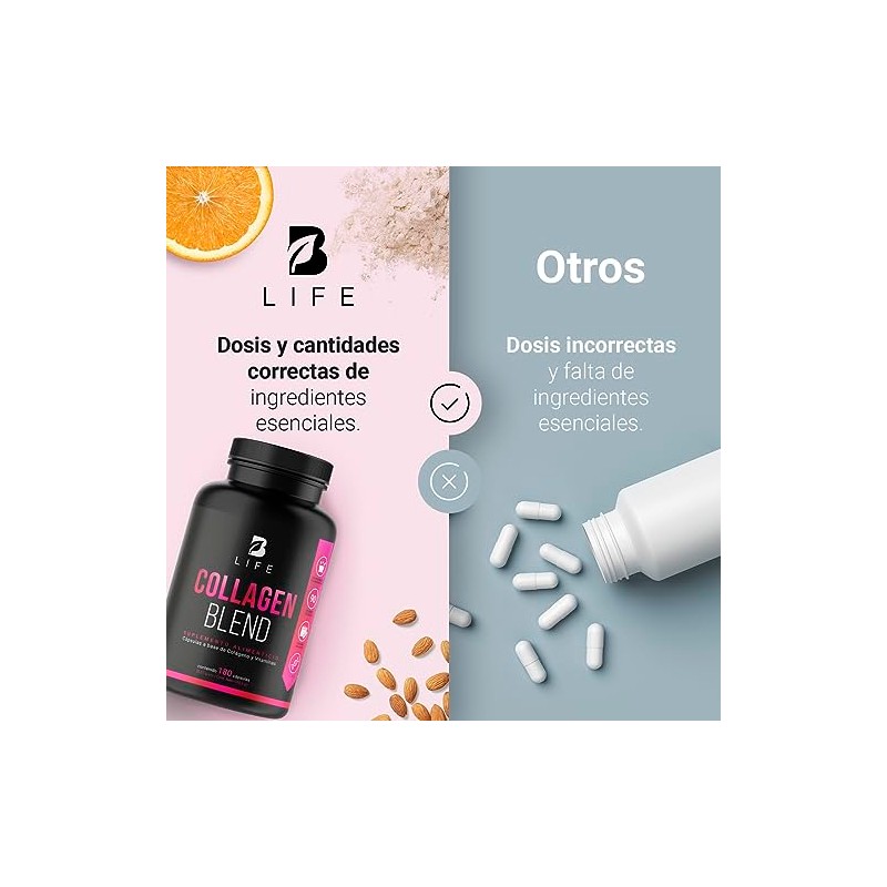 Péptidos Colágeno Hidrolizado 200 Cápsulas Potenciado Biotina Vitamina Piel Cabello