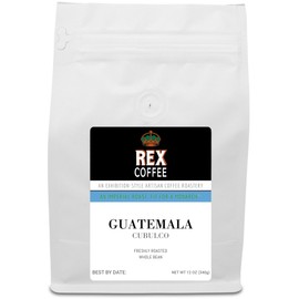 Rex Coffee Guatemala Cubulco Medium Roast Whole Bean Coffee, Single Origin, 12 Ounce
