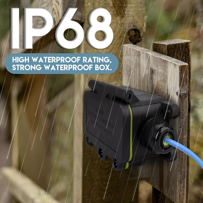 Innfeeltech LF-2068-2T Electrical Junction Box, Waterproof, Outdoor Waterproof Cable Junction
