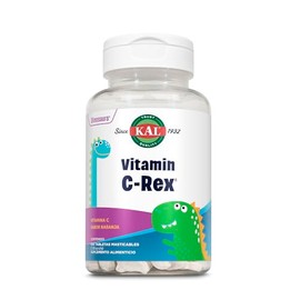 Kal Vitamin Rex Vitamina Niños 100 Tabletas Masticables Glucosa Endulzado Saborizado Naranja Natural