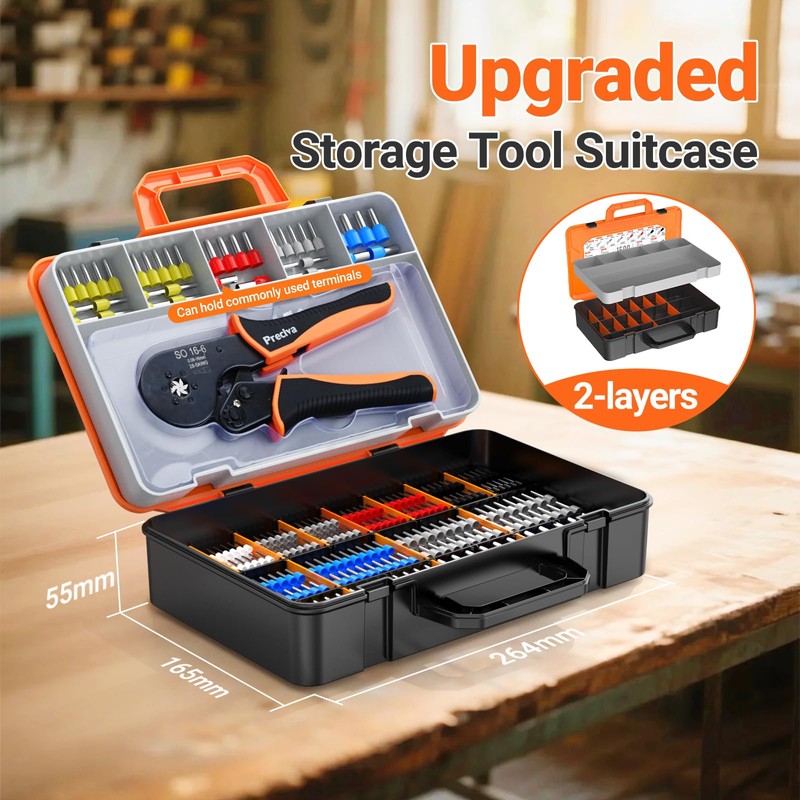Preciva Ferrule Crimping Tool Kit - AWG 28-5 Hexagonal Ferrule
