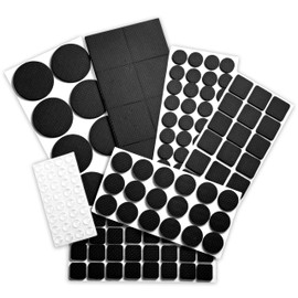 148 Piece Black Non-Slip Furniture Pads – Self Adhesive, Noise Reducing, Durable Felt Pads for Chairs, Tables & Floors, Protects Against Scratches & Damage