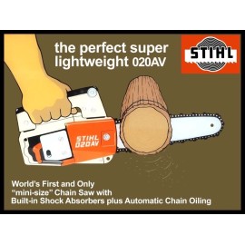 Stihl 020AV Lightweight Chain Saw NEW Metal Sign: 12x16" Ships Free