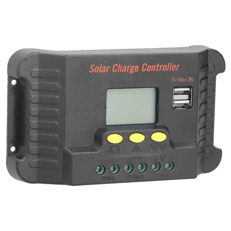 Solar Controller LCD Display with USB Mobile Phone Charging 12/24V