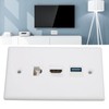 Dpofirs HDMI USB Outlet Wall Plate, Power Outlet with HD