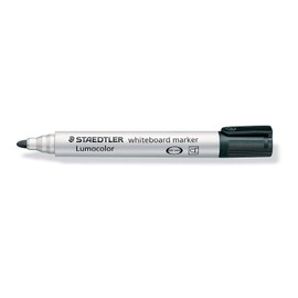 STAEDTLER Lumocolor Whiteboard Marker 351 Black Pack of 3aa