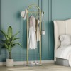 HKaikzo Gold Coat Rack, Modern Garment Rack with Marble Base,