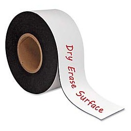 MasterVision Tape Roll Magnetic Dry Erase, 3" x 50' White