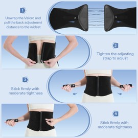 Sportneer Waist Trainer Belt for Women: Adjustable Waist Trimmers with Zipper Lumbar Support with Pulley System for Back Support Black (Black, X-Large (31"-35.5"))