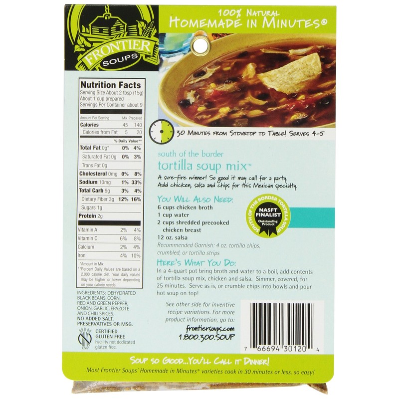 Frontier Soups Homemade In Minutes Soup Mix, South of The