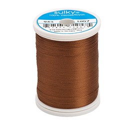 Each of America 268D 40 WT 2-ply rayon thread, 850 YD, dark tan