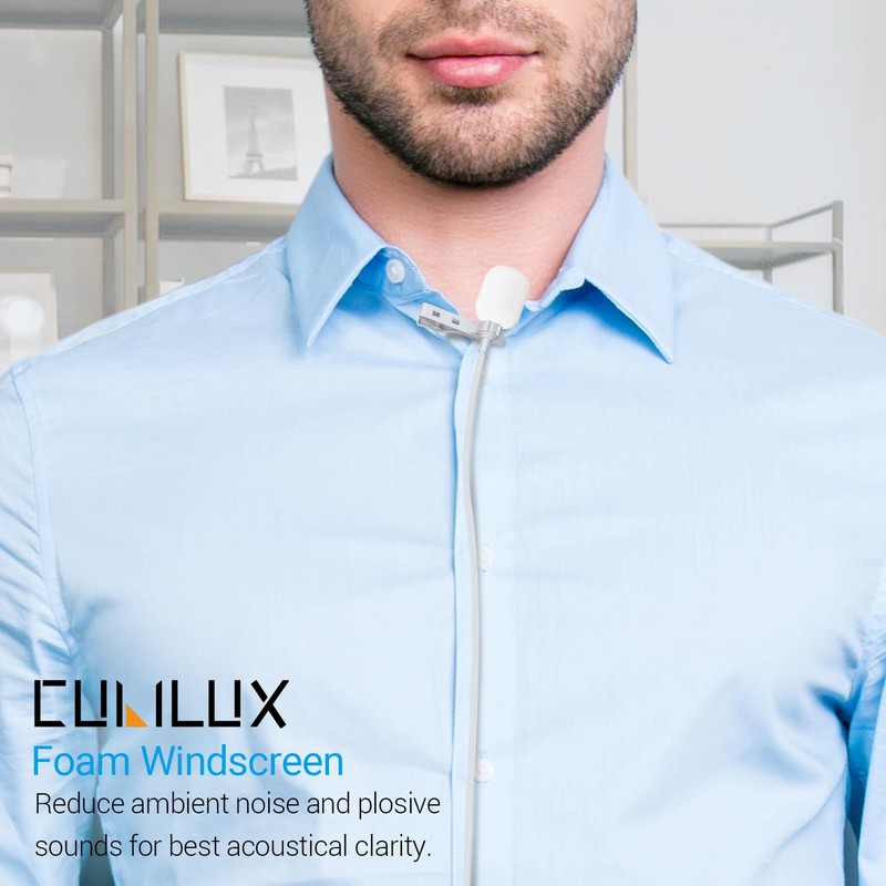 Cubilux Foam Cover for lavalier Lapel Microphone, Windscreen, Windshield, Windjammer