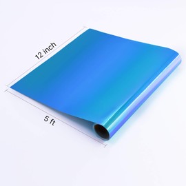 Holographic Opal Vinyl roll 12" x 5ft,Permanent Vinyl,SHOYISI Permanen Adhesive,for All Kinds of Cutting Machines(Opal Green)