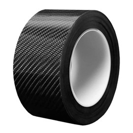 LIKENNY Protective Carbon Fiber Vinyl Tape For Cars, Protects From Scratches, Stains, Dirt, Protector Film For Car Door Edges, Bumper, Car Packaging Film/Sticker, Chip, Buff, Impact-Resistant, Black, Width 2.0 in. (5 cm) x Length 16.4 ft (5 m)