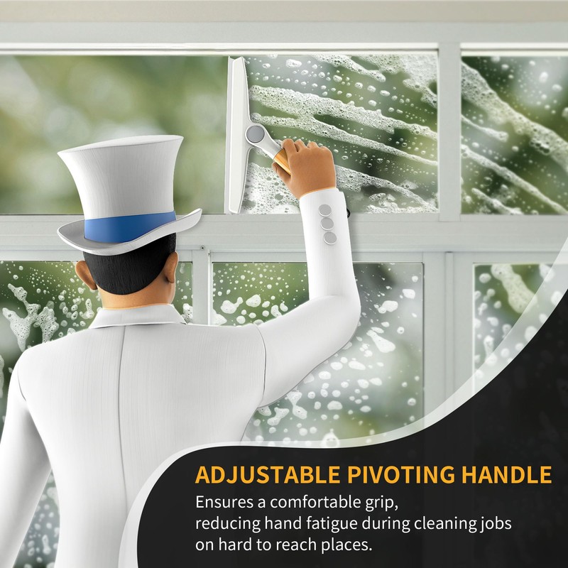 MR.SIGA All Purpose Silicone Squeegee for Shower Door, Mirror, Glass,