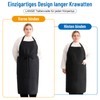 Livdouyu Plus Size Aprons for Women, Funny Black Aprons Adjustable