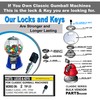Locks & Keys Classic Gumball Machine - Vending Machines Top